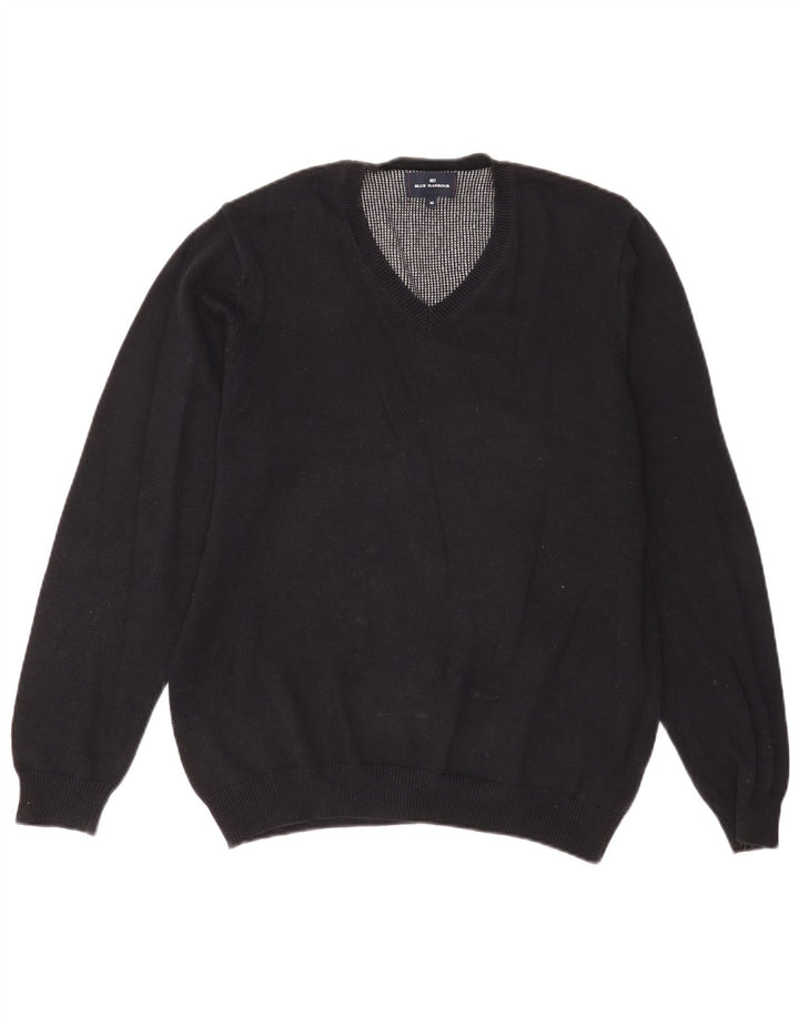 Marks & Spencer Suéter con Cuello en V Blue Harbor para Hombre Azul Marino Mediano