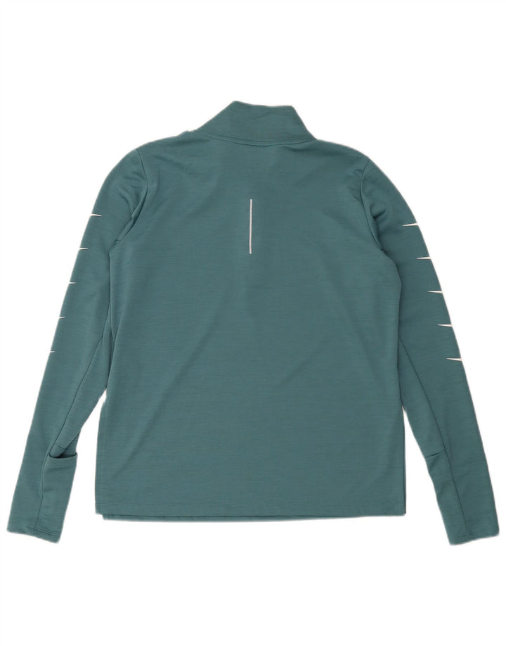 Nike Dri Fit Top gráfico con cremallera y cuello para hombre Manga larga Poliéster verde medio