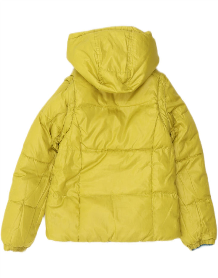 Benetton Chaqueta Acolchada Reversible Con Capucha Niña 7-8 Años Azul Mediano
