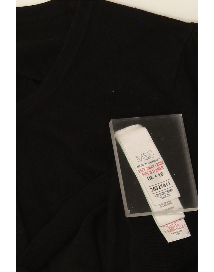 Marks & Spencer - Cárdigan para mujer, talla 40, talla grande, viscosa negra
