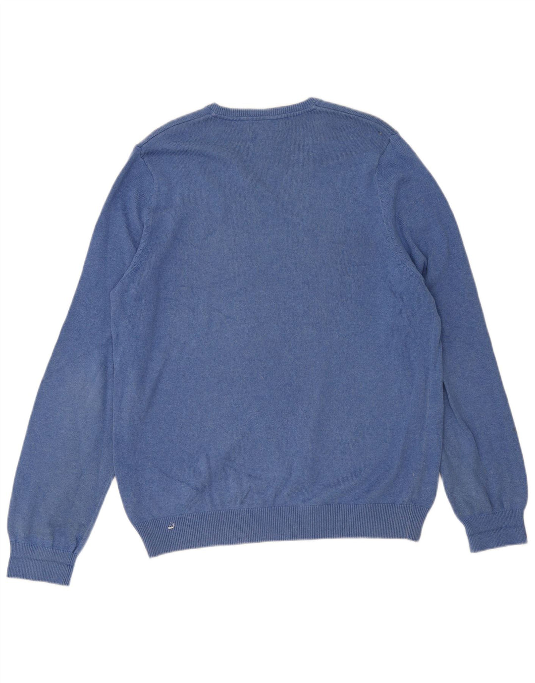 Marks & Spencer Jersey con cuello en V para hombre, talla grande, azul