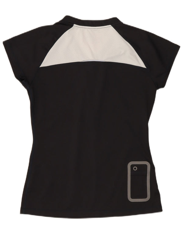 New Balance Camiseta para mujer Top UK 10 Small Black Colourblock Poliéster