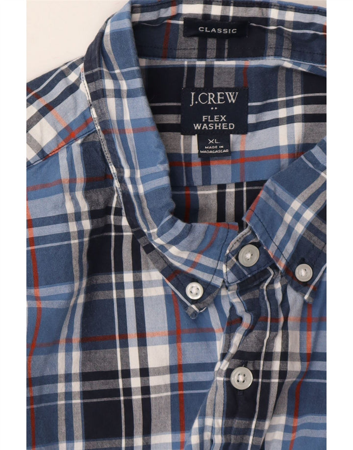 J. CREW Mens Flex Classic Fit Shirt XL Blue Check Cotton Vintage J. Crew and Second-Hand J. Crew from Messina Hembry 