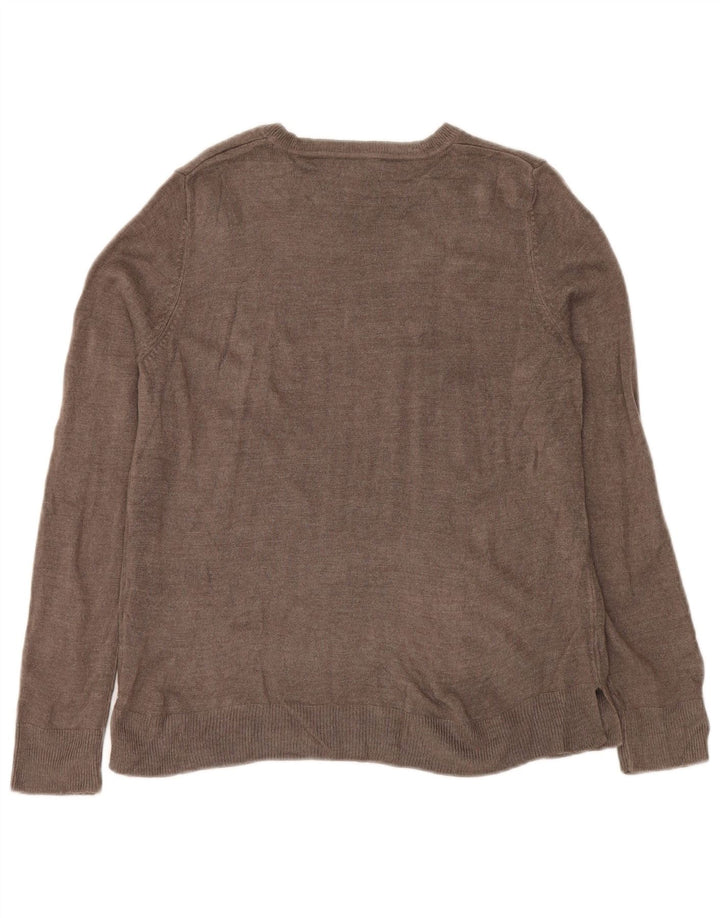 Marks & Spencer Jersey con Cuello Barco para Mujer UK 40 Acrílico Gris Medio