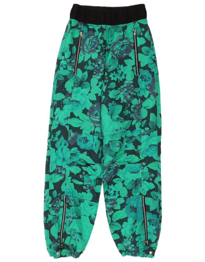Belfe & Belfe Pantalones De Esquí Mujer IT 42 Nylon Floral Verde Medio
