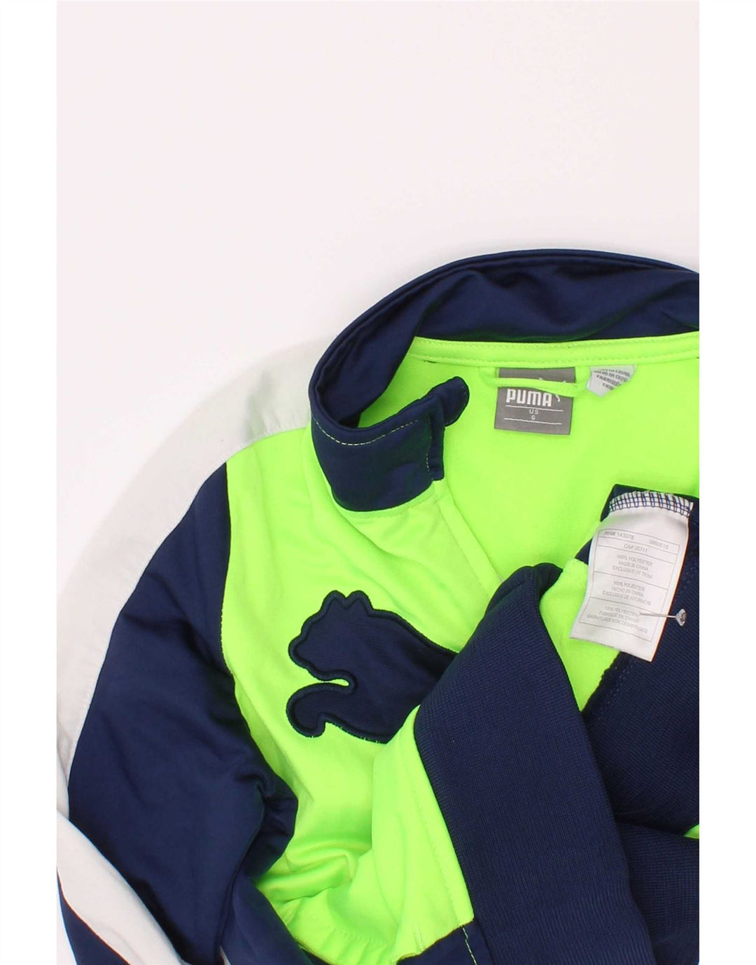 Puma - Chaqueta de chándal gráfica para niños, color verde, 5-6 años