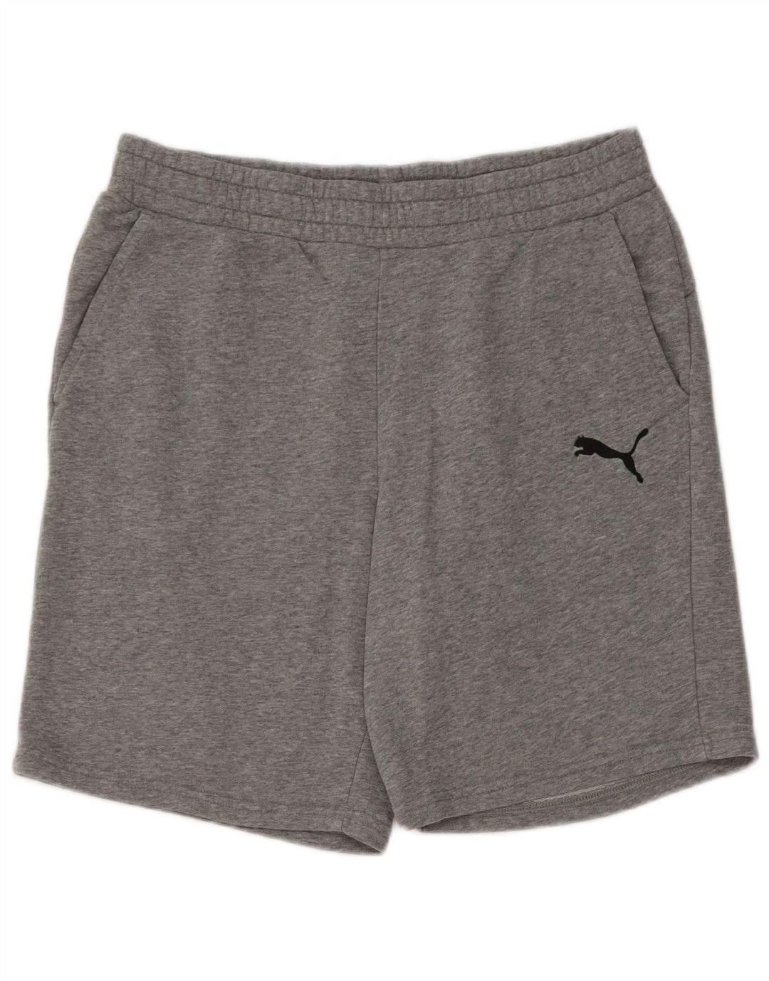 Puma Pantalones cortos deportivos para hombre de algodón moteado gris grande
