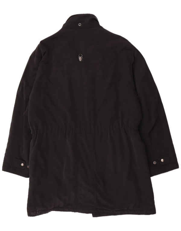 Piero Guidi Abrigo para hombre ES 42 XL Poliéster negro