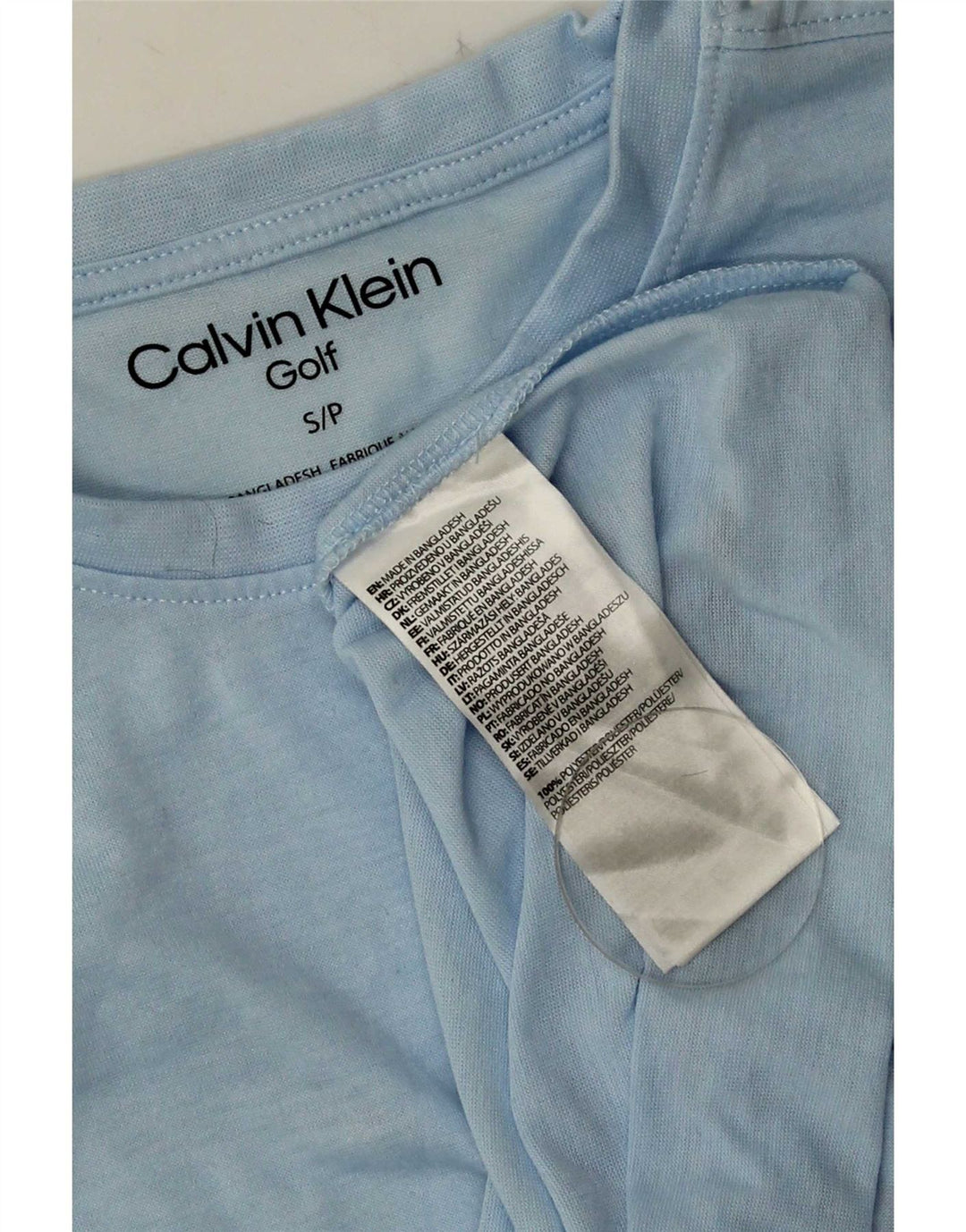Calvin Klein - Camiseta para hombre, talla pequeña, poliéster azul