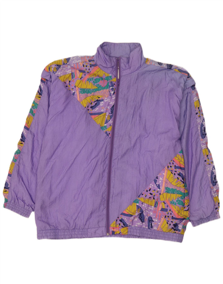 Orso Poeta Chaqueta De Chándal Con Estampado Abstracto XL Poliamida Morado Hombre