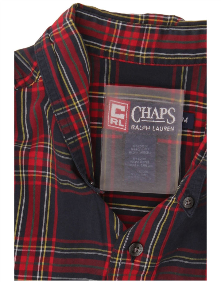 Camisa para hombre Chaps Ralph Lauren Algodón a cuadros azul marino mediano