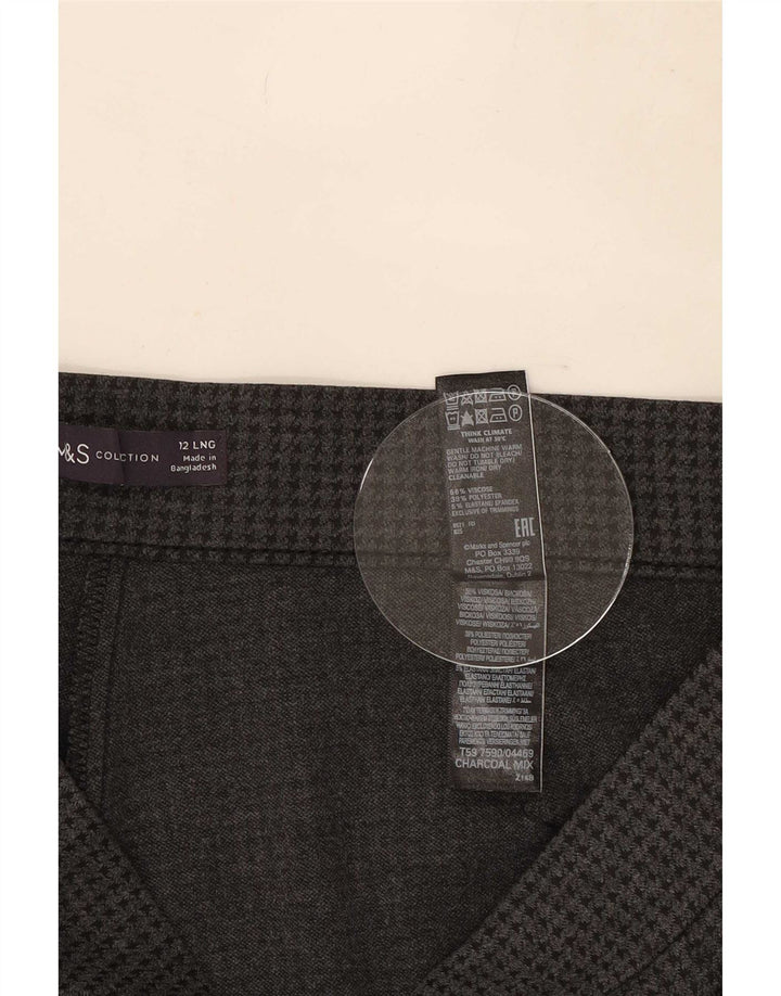 Marks & Spencer Pantalones Casuales para Mujer UK 12 Medium W30 L31 Gris