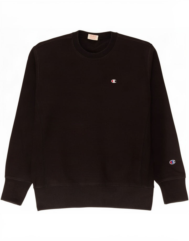 Champion Sudadera De Tejido Inverso para Hombre Jersey De Algodón Negro Mediano