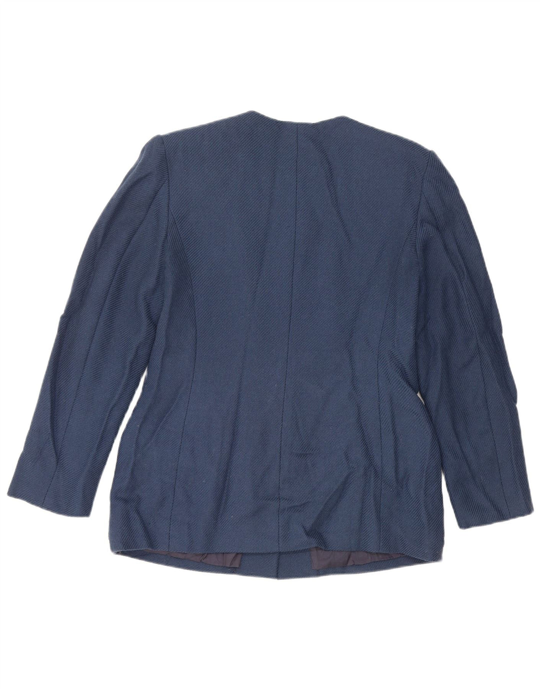 Luisa Spagnoli Chaqueta Blazer de 5 Botones para Mujer IT 46 Grande Lana Virgen Azul
