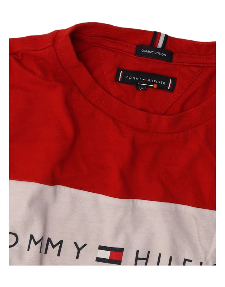 TOMMY HILFIGER Boys Graphic T-Shirt Top 15-16 Years Multicoloured