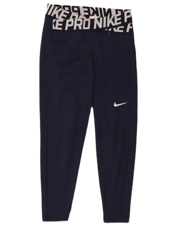 Nike Leggings Dri Fit Graphic para mujer UK 44 Mediano Azul marino Poliéster