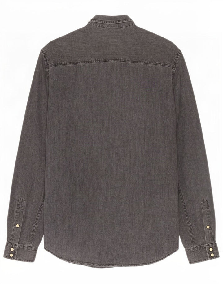 Jack & Jones Hombre Camisa Vaquera Algodón Gris Medio