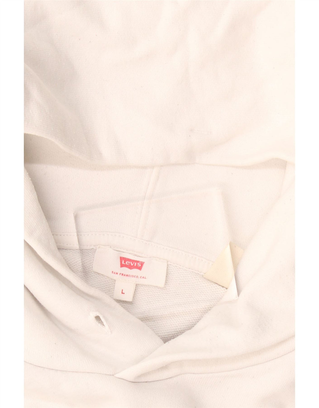LEVI'S Jersey con capucha gráfico para mujer UK 46 Large White