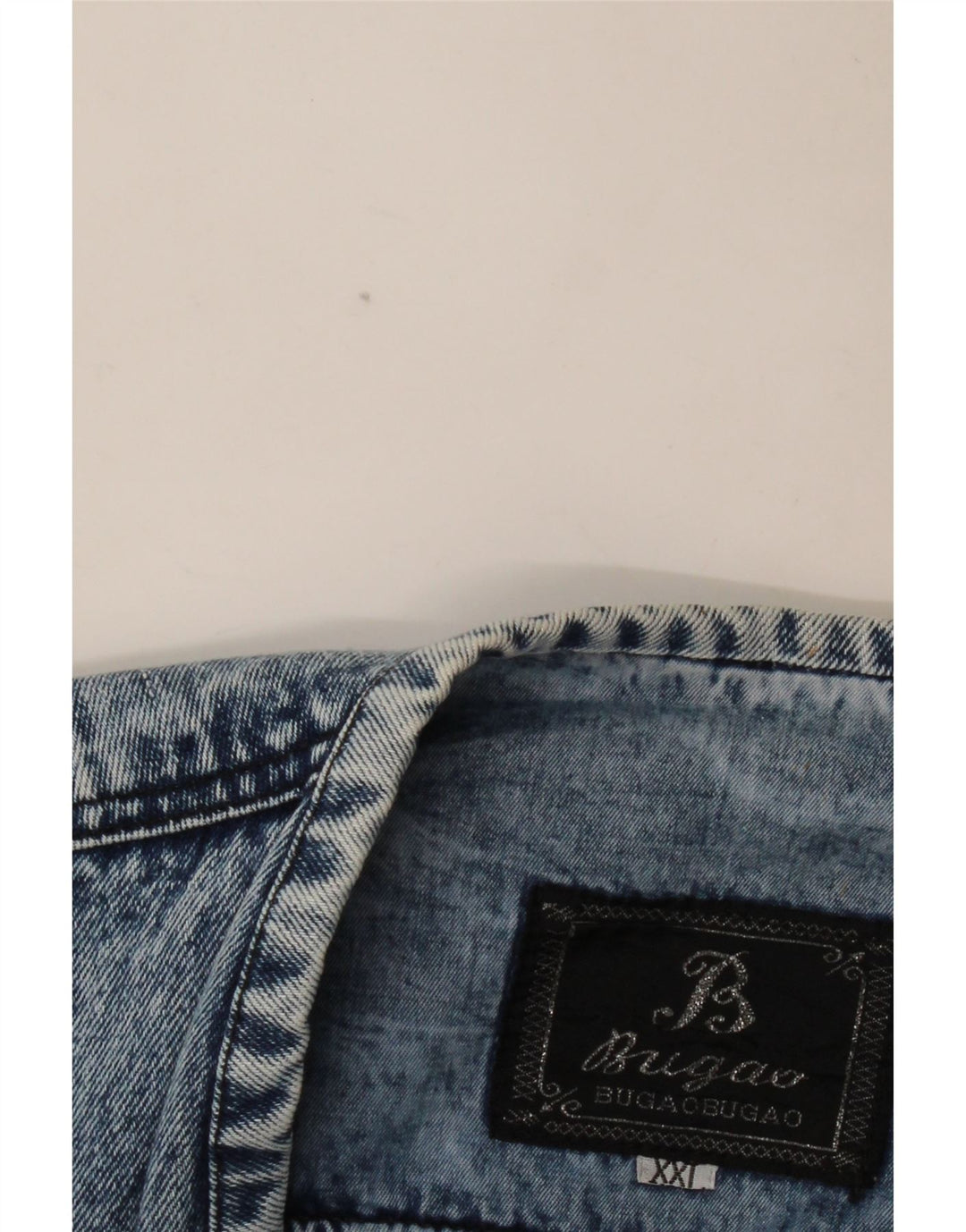 VINTAGE Chaleco vaquero para hombre Reino Unido 44 2XL Azul