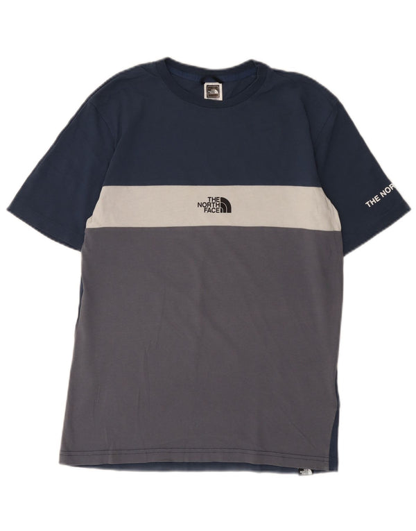 The North Face Camiseta gráfica para hombre Top XS Azul marino Colorblock Algodón
