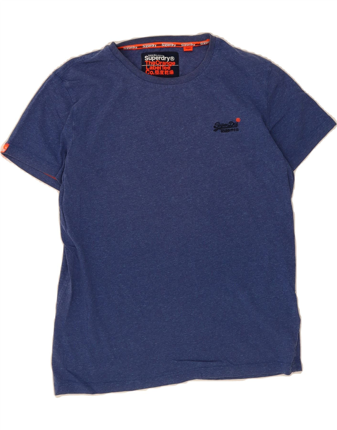 SUPERDRY Mens T-Shirt Top Medium Navy Blue Flecked Cotton Vintage Superdry and Second-Hand Superdry from Messina Hembry 