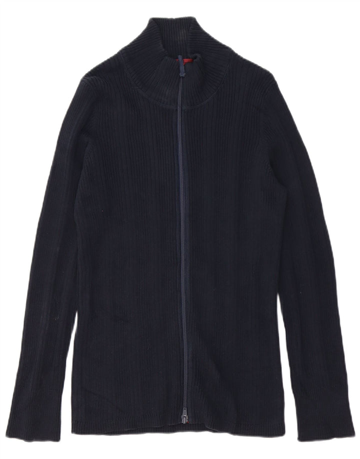 EDDIE BAUER Cárdigan para hombre suéter grande azul marino algodón