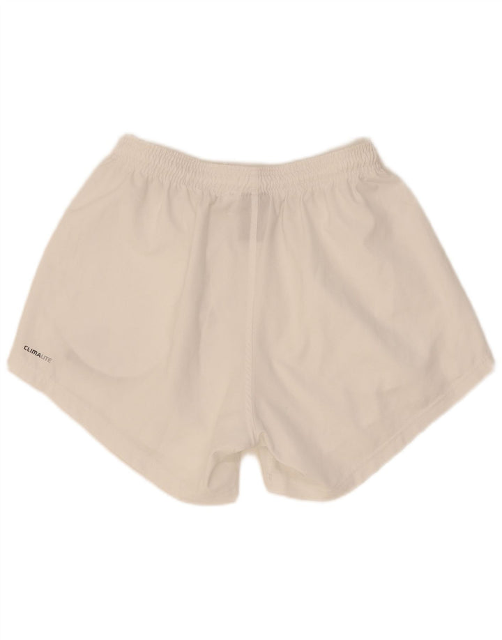 Adidas Mujer Climalite Sport Shorts UK 12 Medio Blanco Poliéster