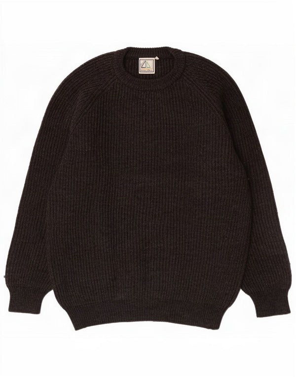Suéter vintage con cuello redondo para hombre IT 50 Large Grey