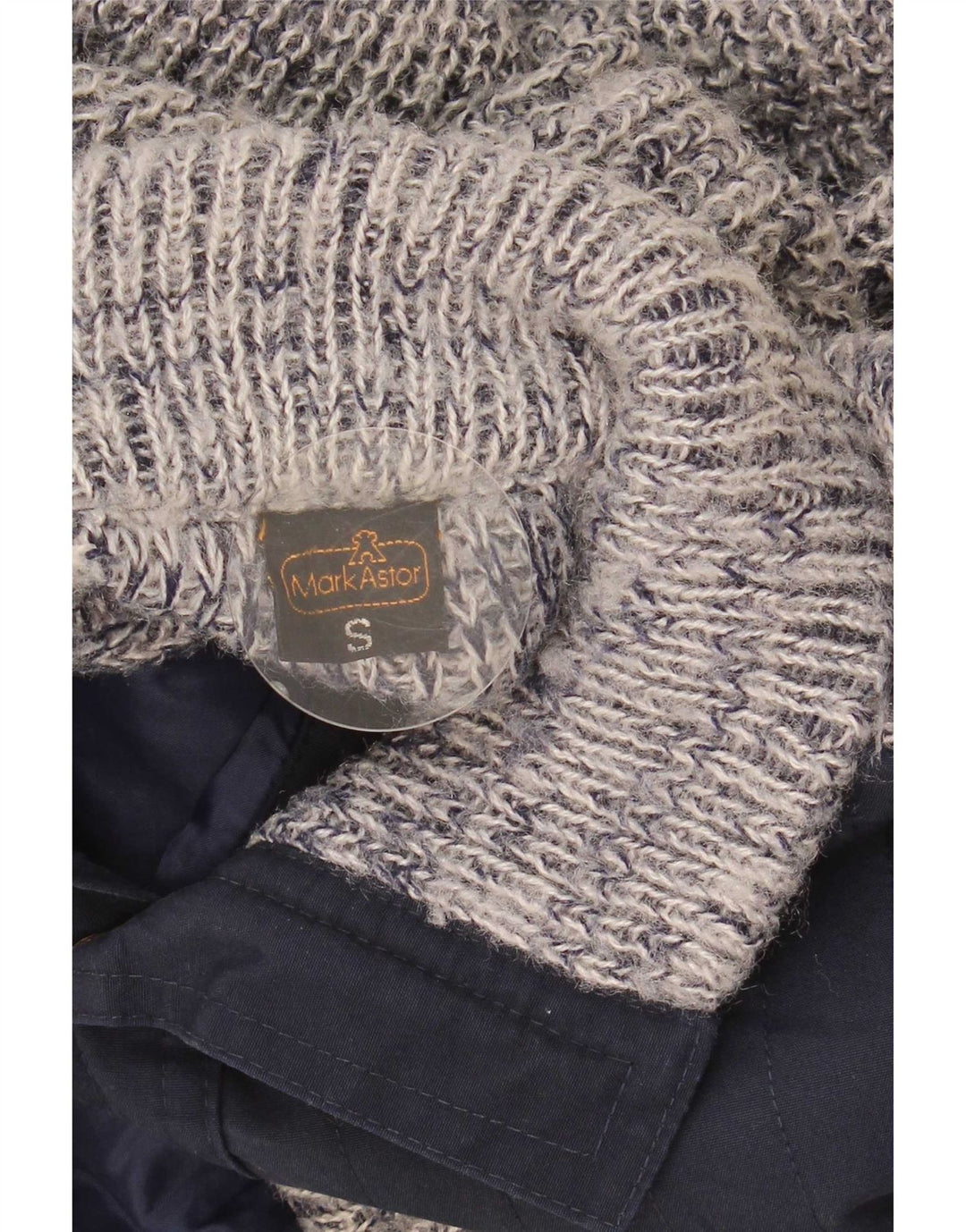 Mark Astor - Cárdigan para hombre, talla pequeña, poliacrílico moteado en azul marino