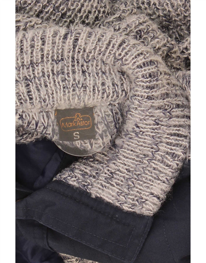 Mark Astor - Cárdigan para hombre, talla pequeña, poliacrílico moteado en azul marino