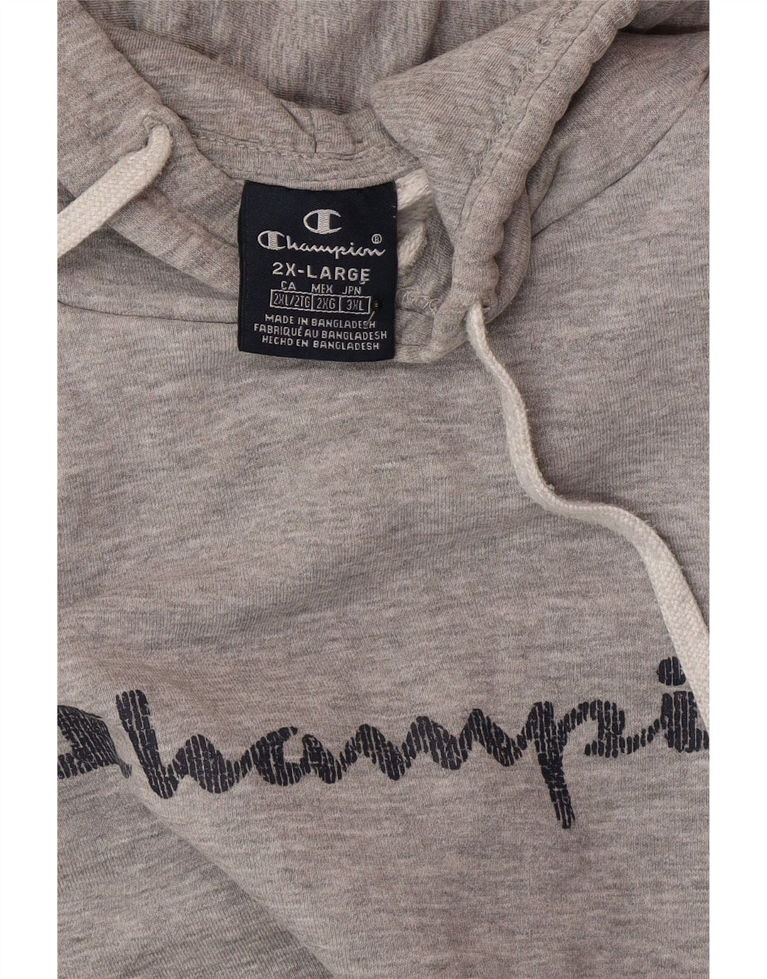 Champion Sudadera con capucha gráfica para hombre 2XL Gris