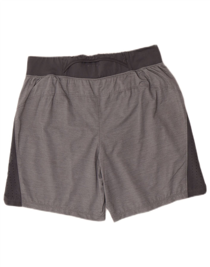 Under Armour Pantalones cortos deportivos para hombre Poliéster color block gris grande