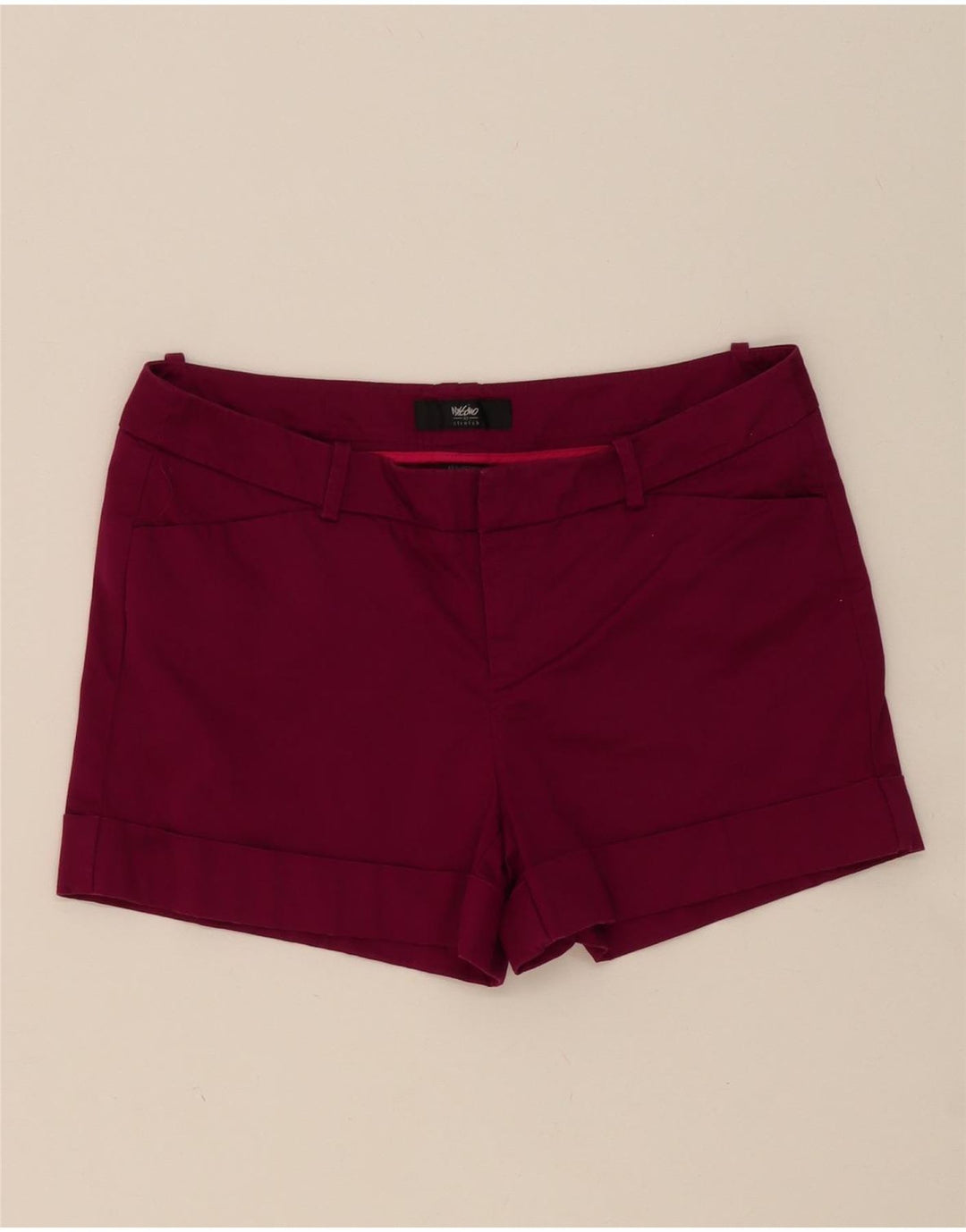 MOSSIMO Womens Casual Shorts US 8 Medium W30 Burgundy Cotton Vintage Mossimo and Second-Hand Mossimo from Messina Hembry 