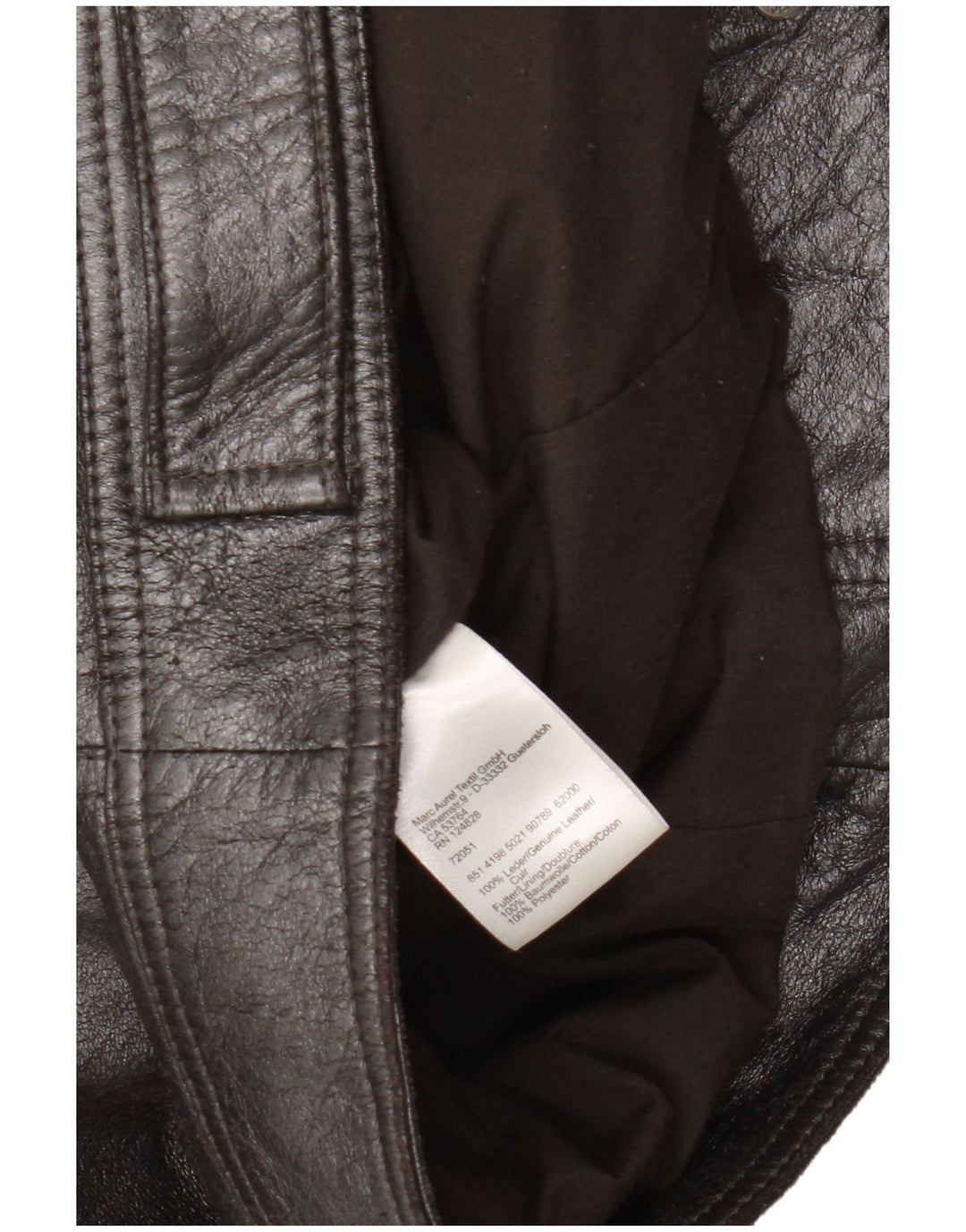 Marc Aurel Chaqueta de cuero para mujer UK 44 Cuero negro mediano