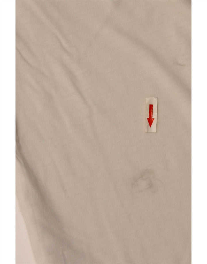 Levi's Camiseta gráfica para mujer Top UK 44 Algodón blanco mediano