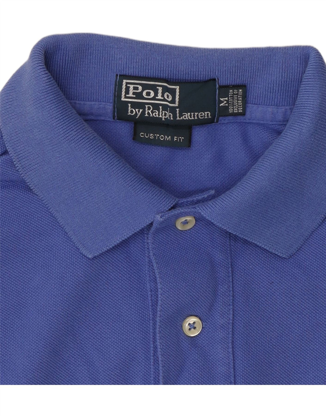 POLO RALPH LAUREN Polo de ajuste personalizado con gráfico para hombre Algodón azul medio