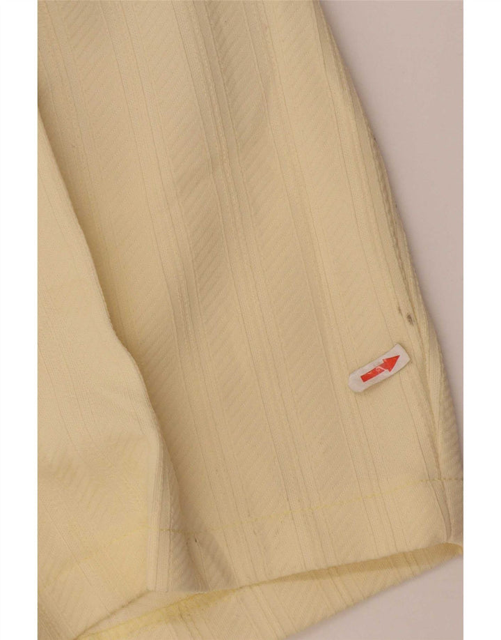 Vintage Mujer Chino Shorts Medio W30 Amarillo