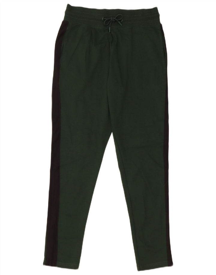 Zara Hombre Pantalones De Chándal Pequeño Algodón Color Block Verde