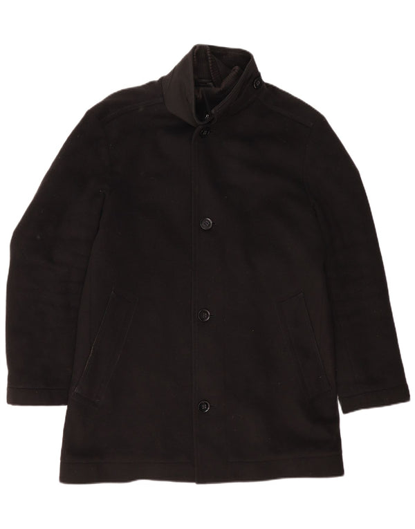 Abrigo Hugo Boss para hombre EU 48 Lana negra mediana
