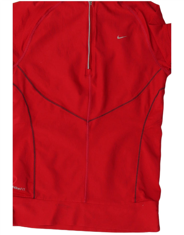 Nike Fit Dry - Chándal de manga corta para mujer, talla S, color rojo