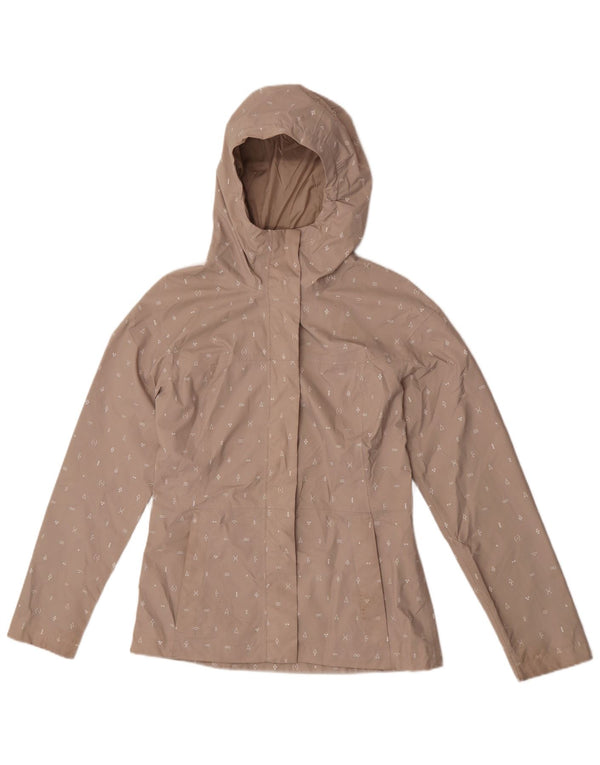 The North Face Chaqueta impermeable con capucha gráfica para mujer UK 10 Small Beige