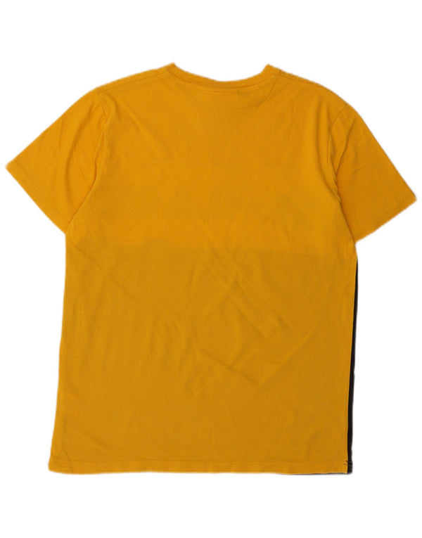 Fila Hombre Camiseta Gráfica Top Small Amarillo Colorblock Algodón