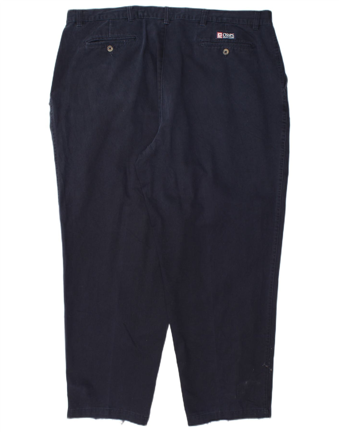 CHAPS Pantalón chino con pinzas para hombre W44 L30 Algodón azul marino