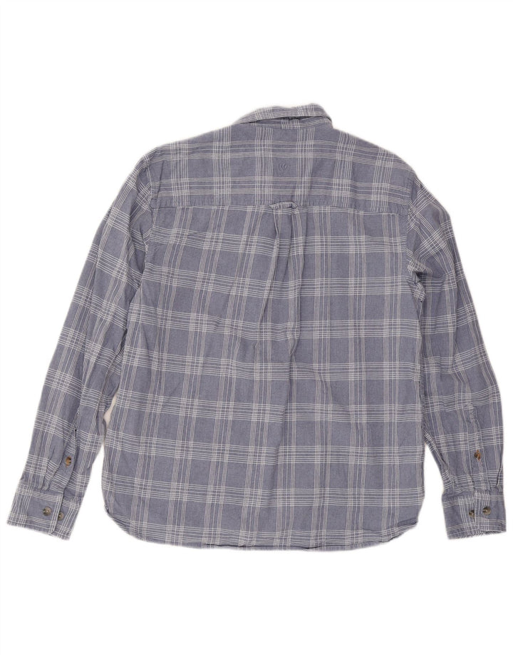 Camisa de hombre Fat Face de algodón con cuadros azules grandes