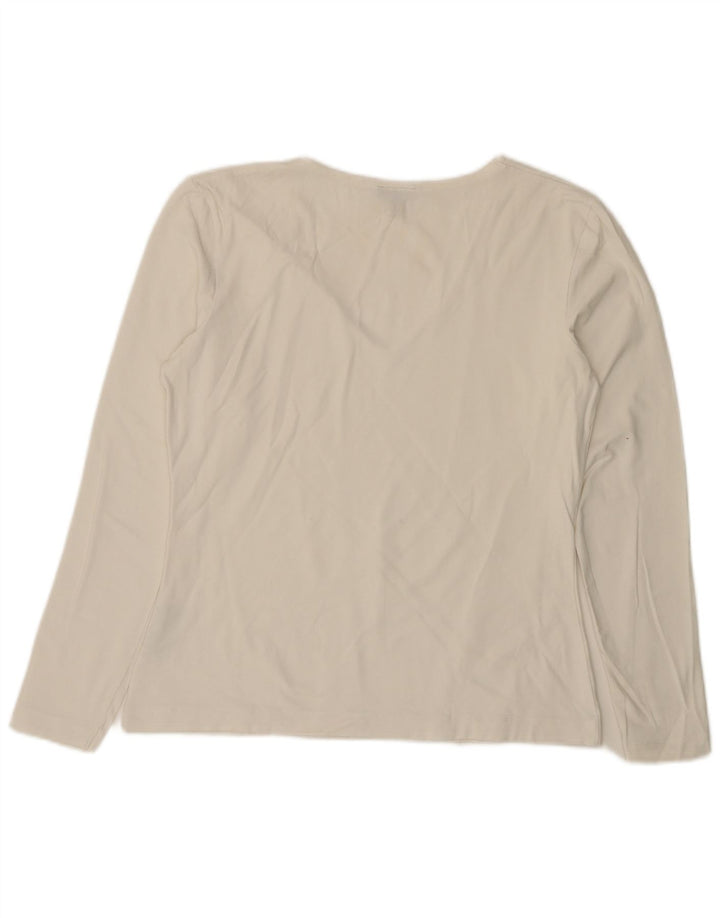 GANT Mujer Top Manga Larga ES 40 XL Algodón Blanco