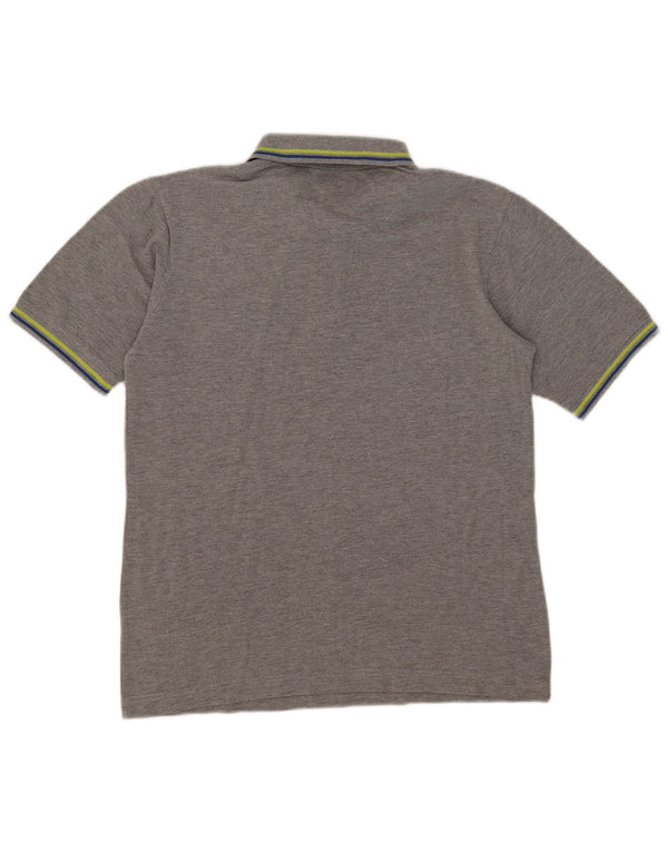 Polo Kappa Hombre De Algodón A Rayas Gris Grande