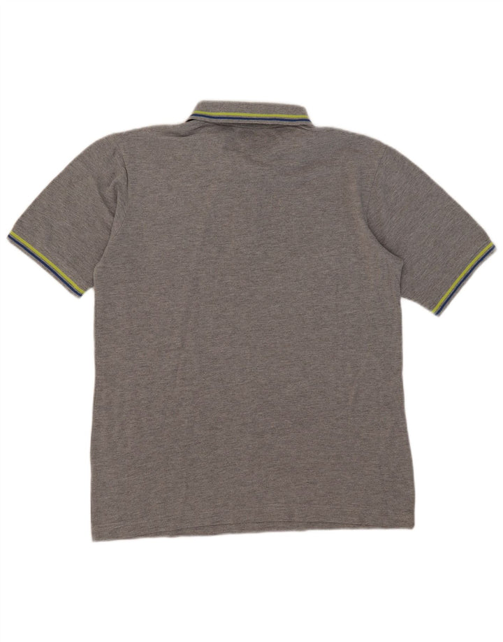 Polo Kappa Hombre De Algodón A Rayas Gris Grande