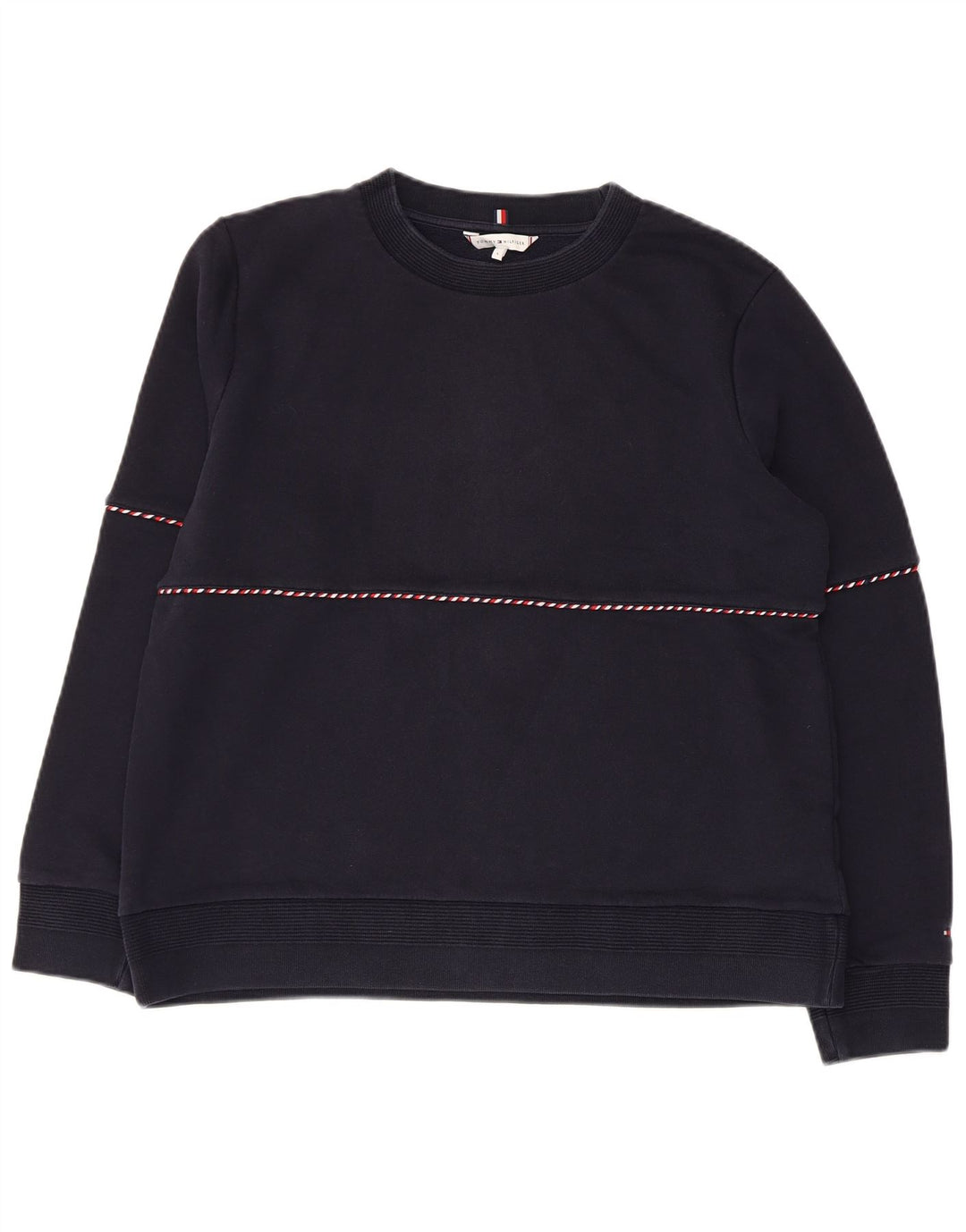 TOMMY HILFIGER Womens Sweatshirt Jumper UK 16 Large Navy Blue