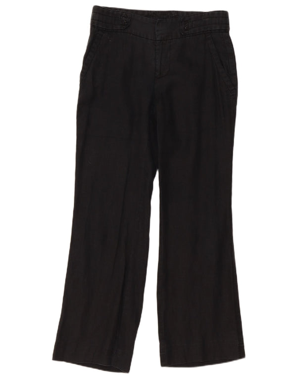 Zara Mujer Pantalón Casual Bootcut Pequeño W26 L30 Negro