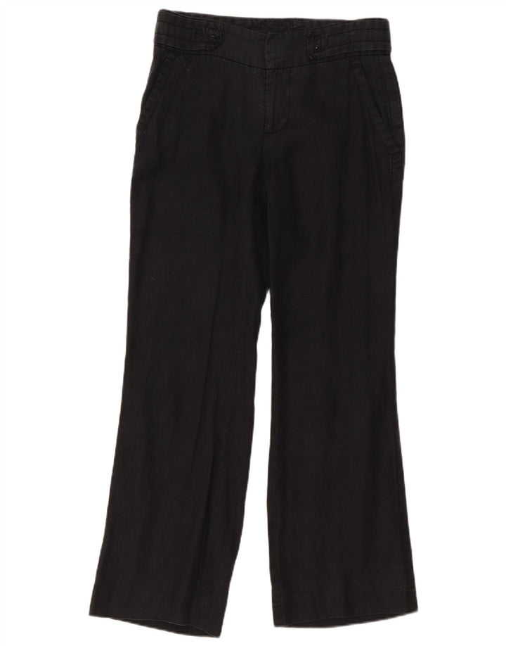 Zara Mujer Pantalón Casual Bootcut Pequeño W26 L30 Negro
